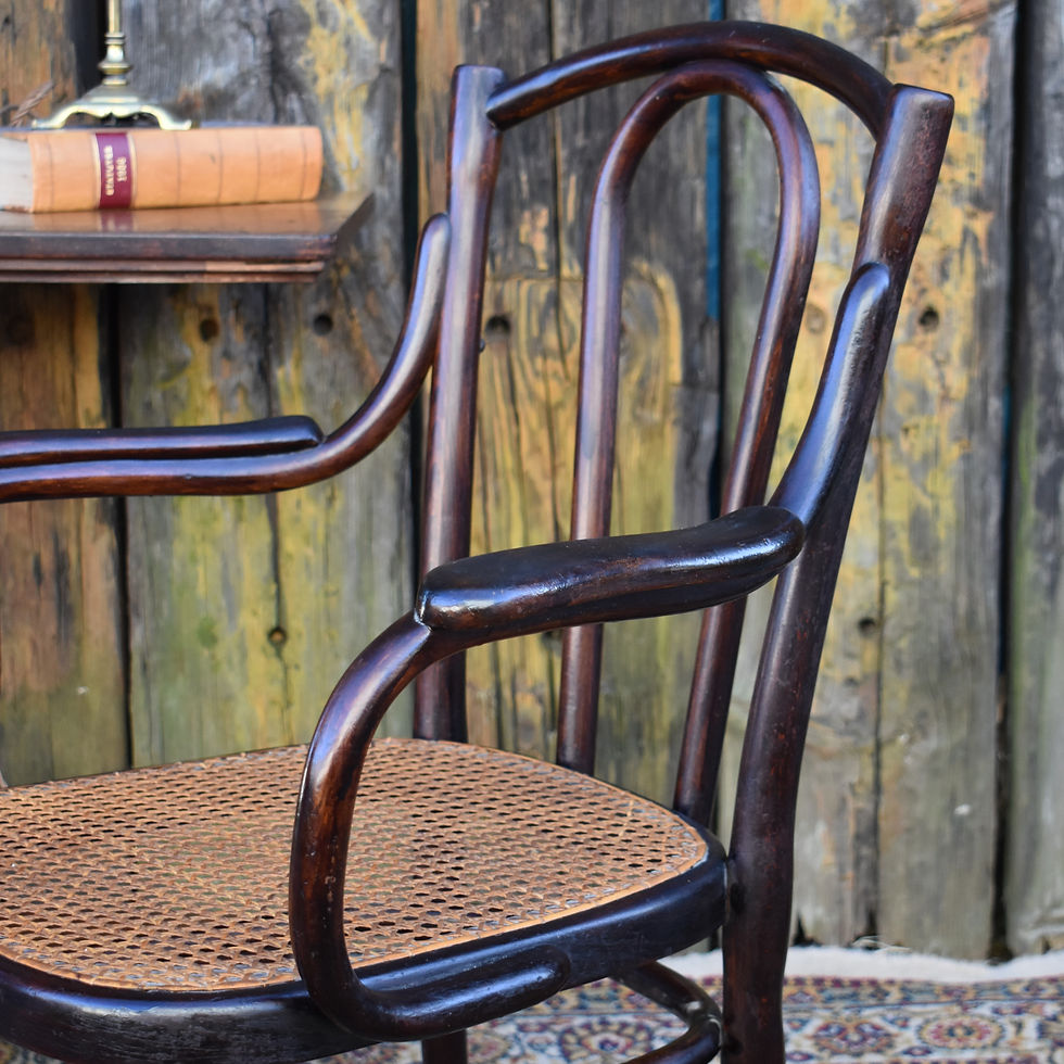 Thumbnail: Antique Rare 1883 Thonet Model 1056 Bentwood Armchair Catelogue 56 Chair