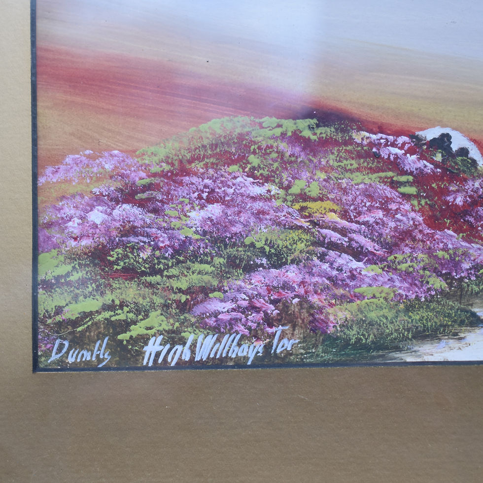 Thumbnail: Antique 1900 AE Dumble Haytor High Willbays Dartmoor Watercolour Gilt Frame Pair