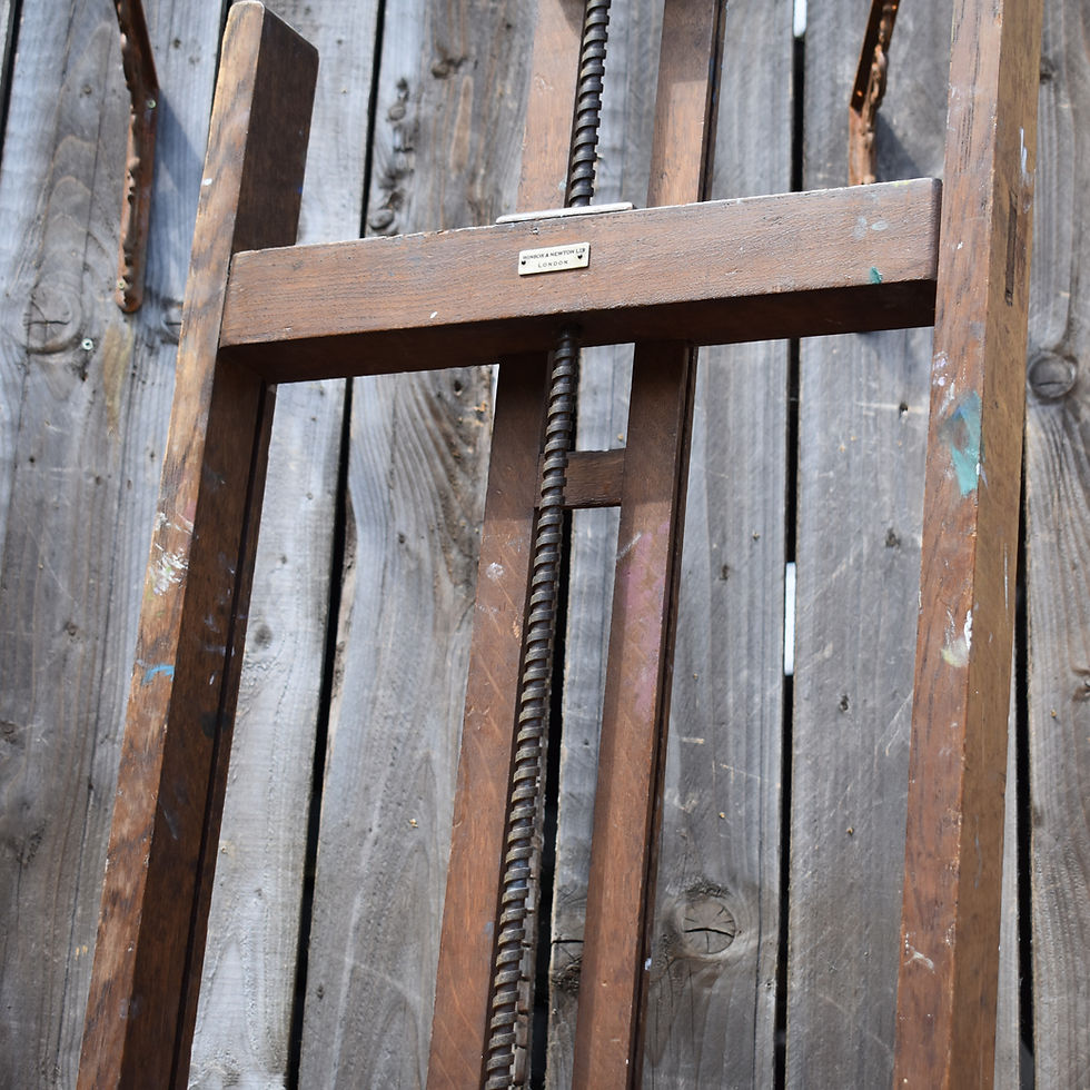 Thumbnail: Antique Victorian Winsor & Newton Oak Hand Cranked Artist Studio Gallery Easel