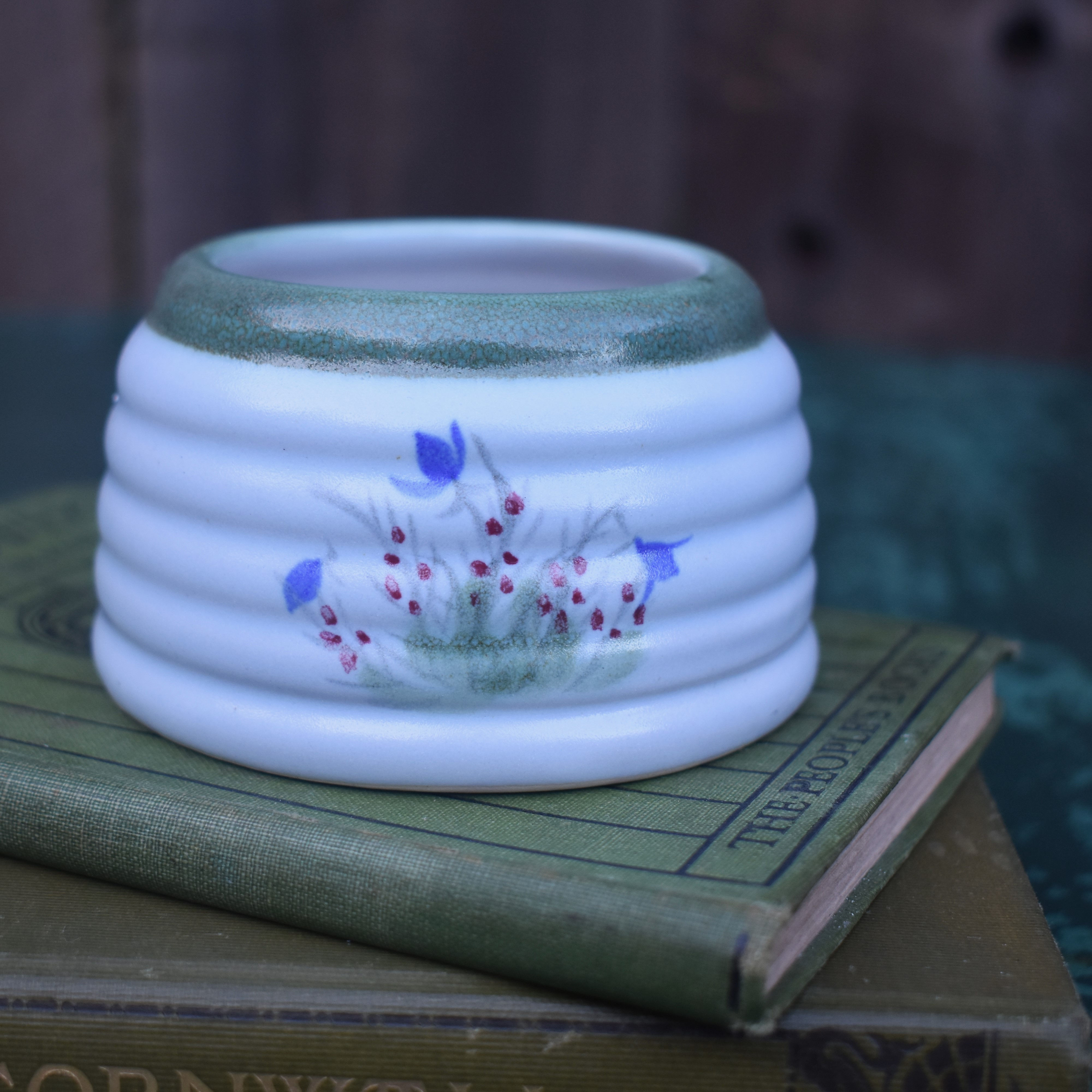 Vintage Buchan Hand Painted Flower Portobello Scotland Finest Stoneware Pot Bowl