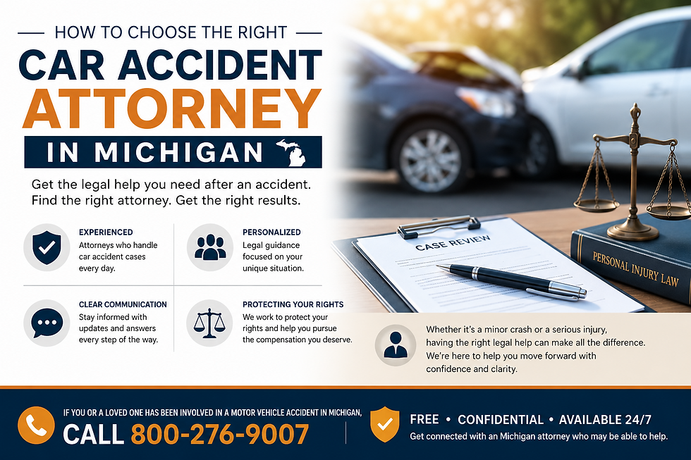 Michigan Car Injury Lawyer Hiring Guide