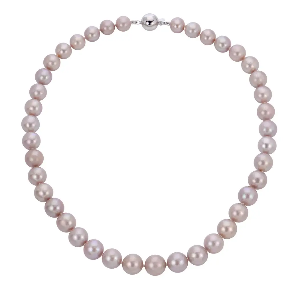 Sterling Silver Pink Freshwater Pearl Necklace