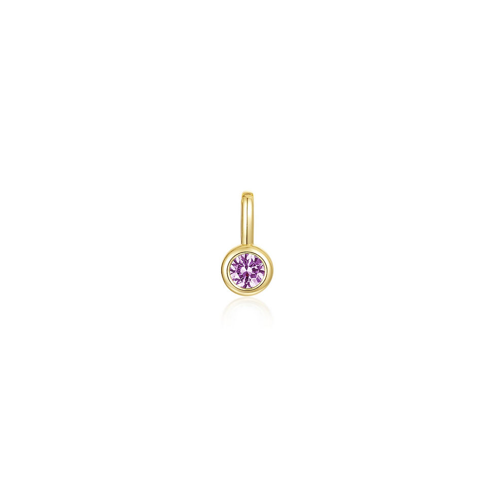Thumbnail: Sterling Silver Gold Plated Birthstone Charm Pendants