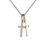 Thumbnail: Sterling Silver Cross Shadow Charm Necklace