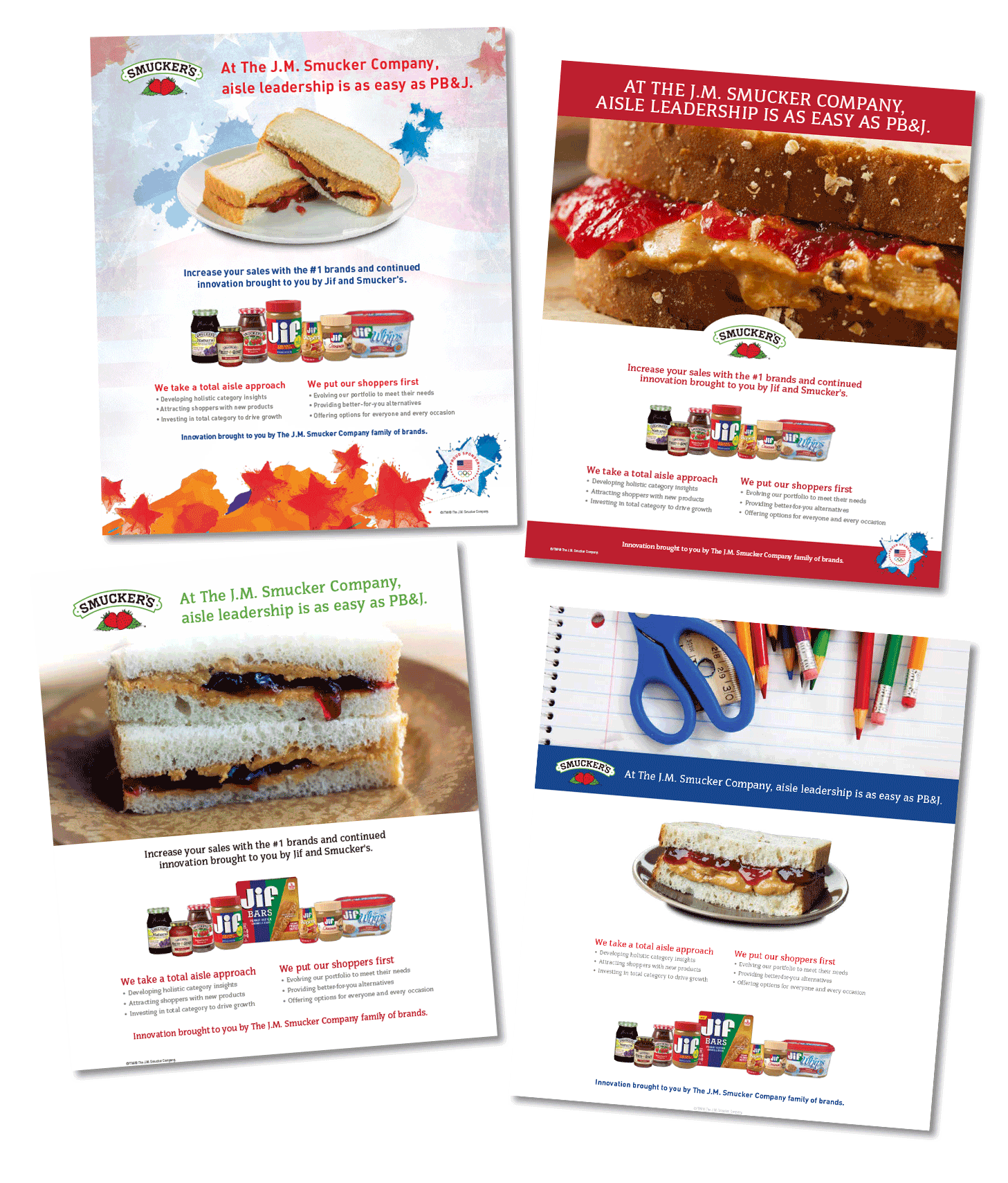Smuckers. Various Trade Print Ads