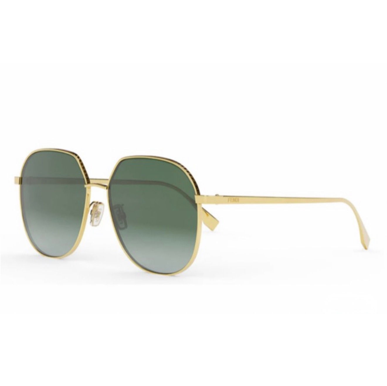 FENDI FE40069U GOLD GREEN METAL