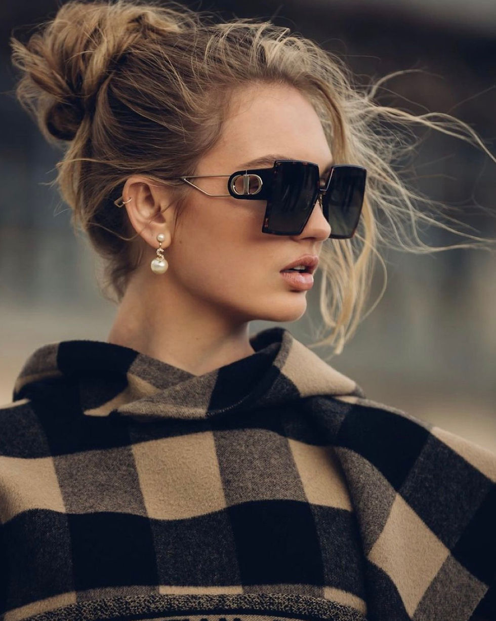 Thumbnail: DIOR 30MONTAIGNE SU SQUARE SUNGLASSES IN HAVANA BROWN