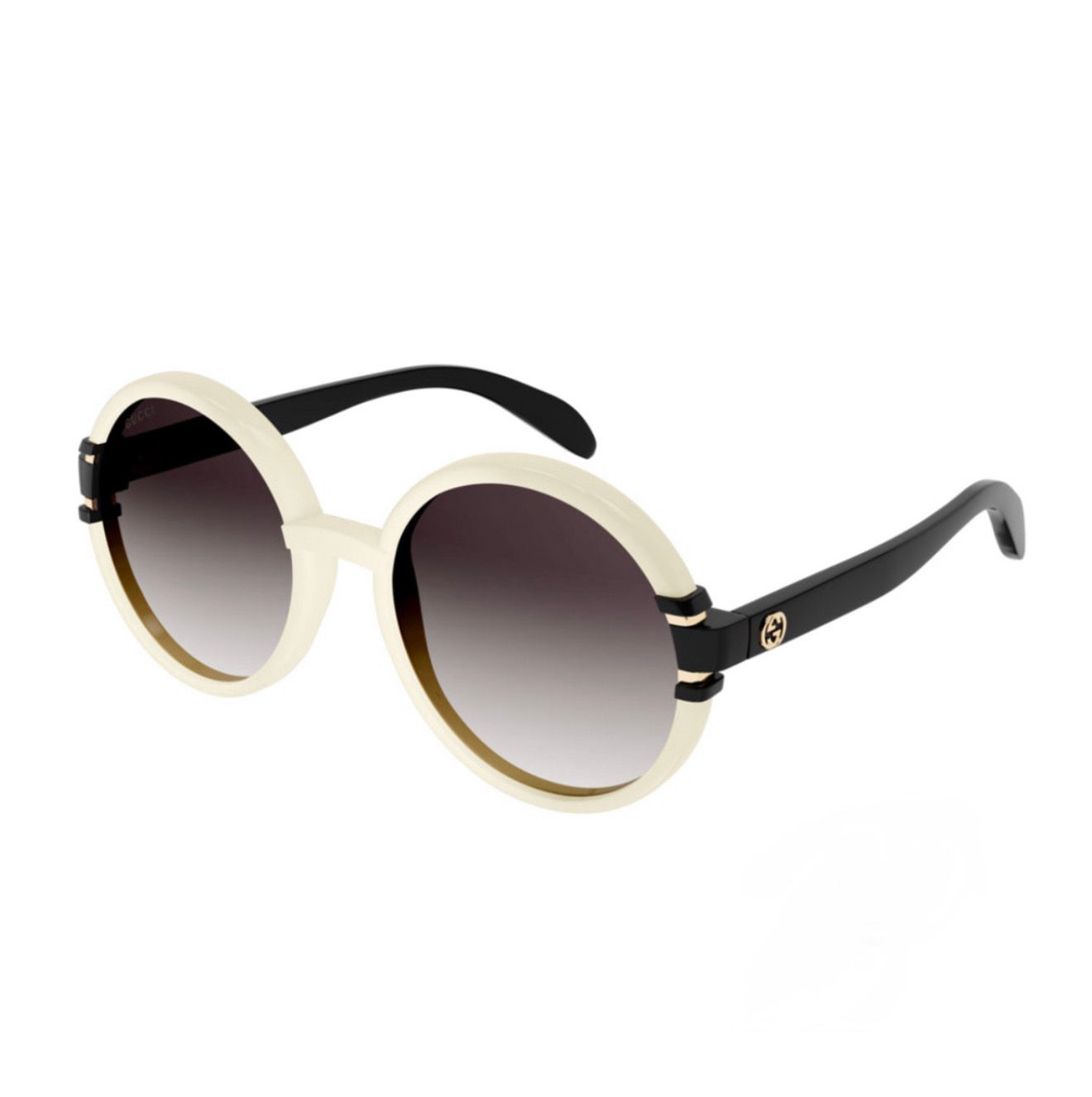 Brown Gradient Round Ladies Sunglasses
