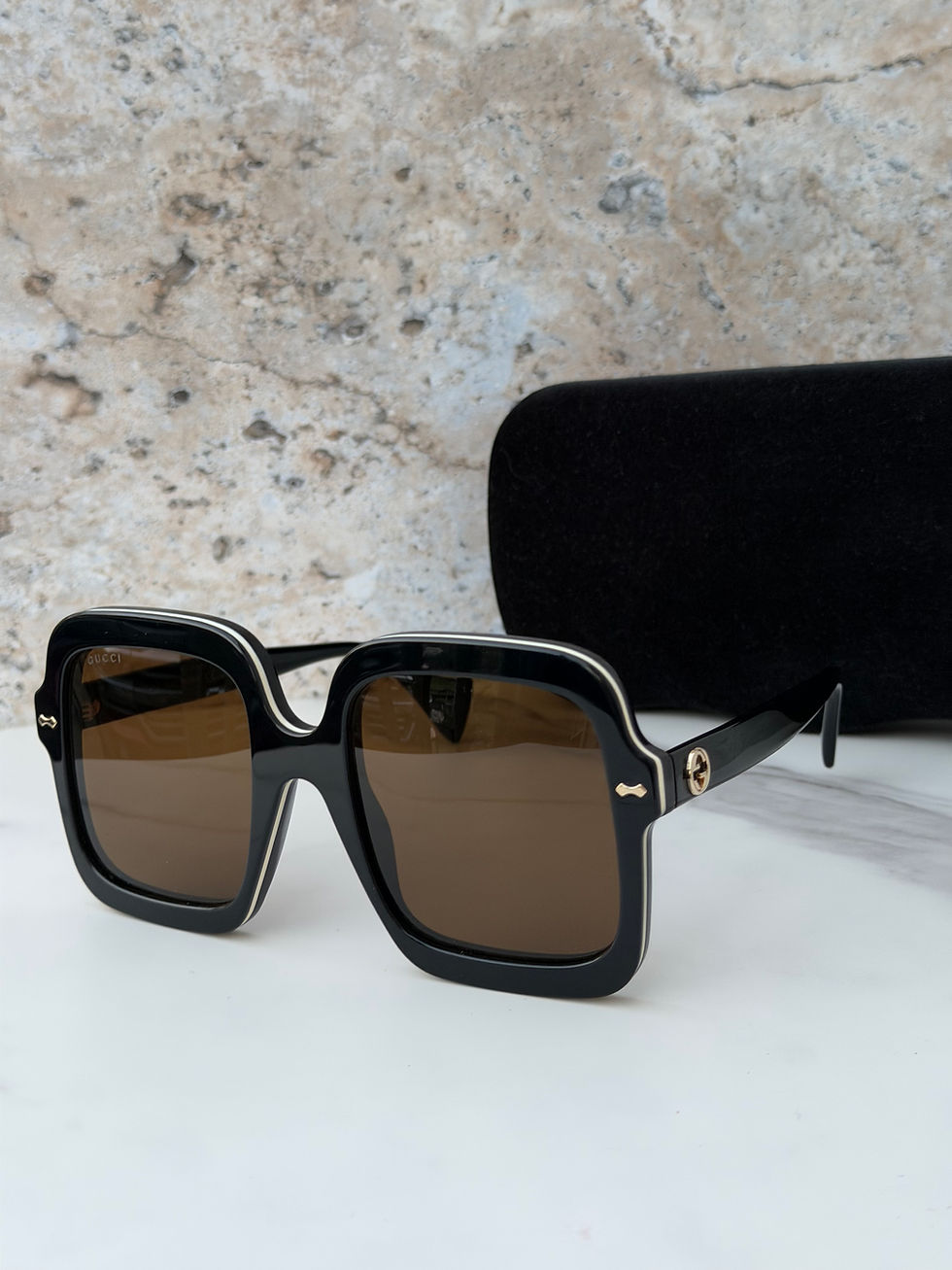 Thumbnail: GUCCI GG1241S OVERSIZED BLACK SUNGLASSES