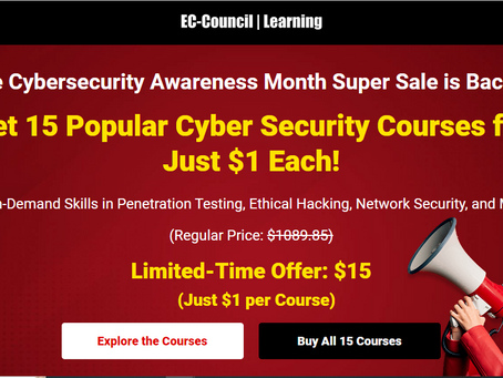 Cyber Security Super Sale: Get Premium Courses for $1 - EC Council