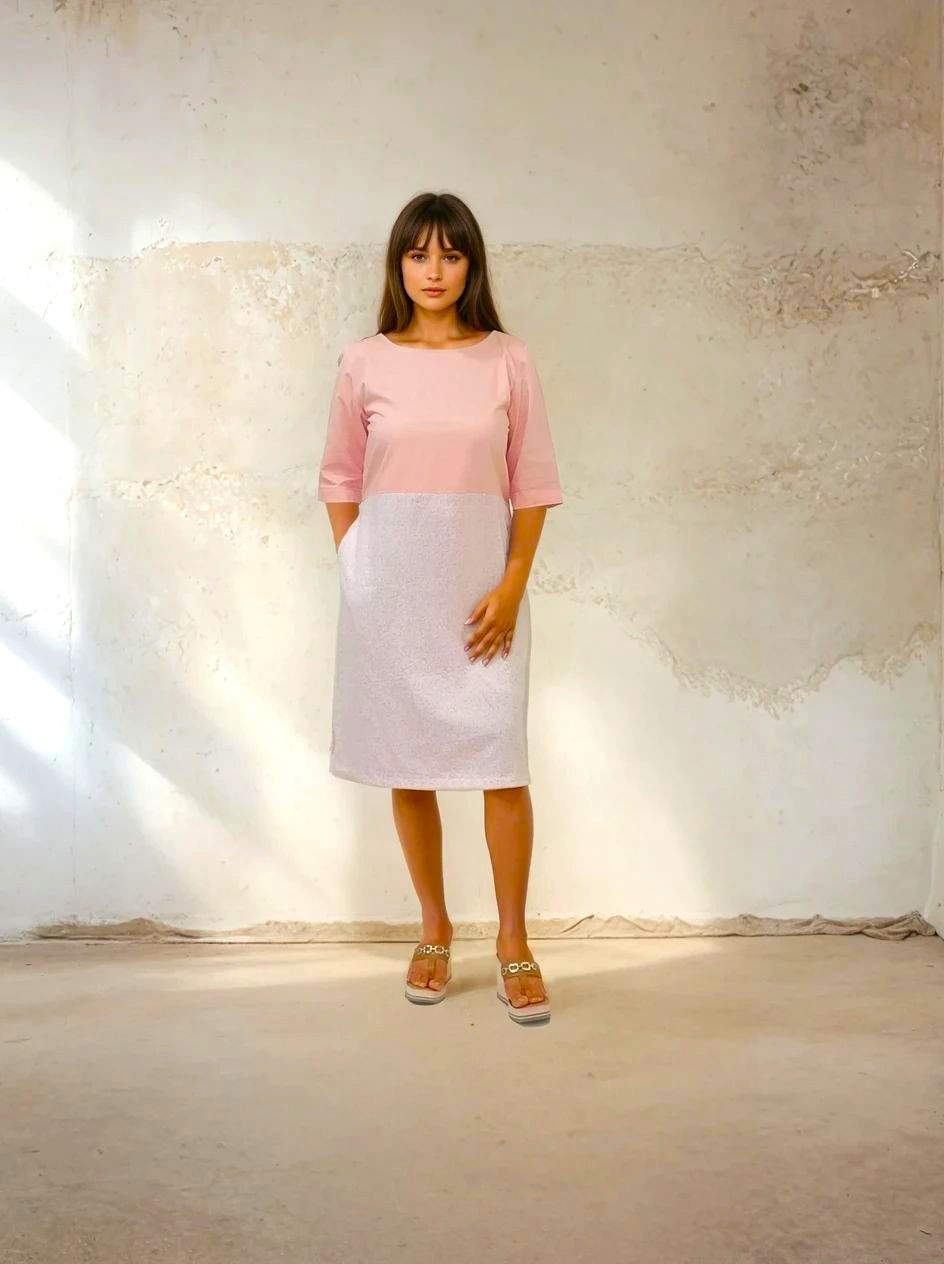Peach Shift Dress