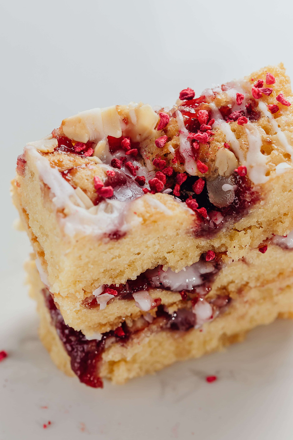 Bakewell blondie Scrumptious by Lucy, the best Bakewell pudding blondie