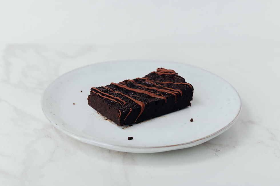 Vegan chocolate and raspberry brownie