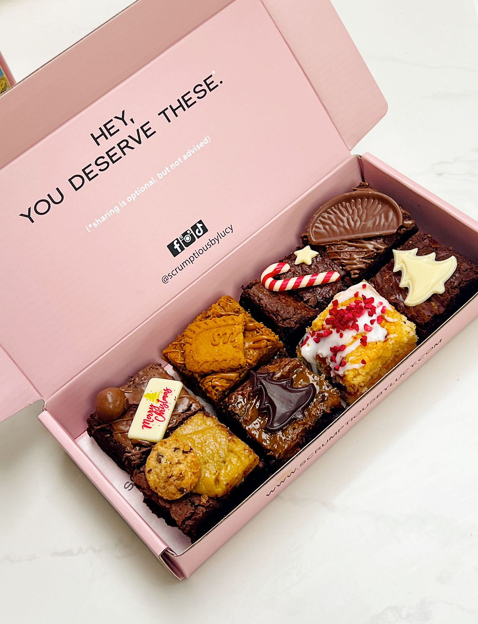 Christmas artisan mini brownies