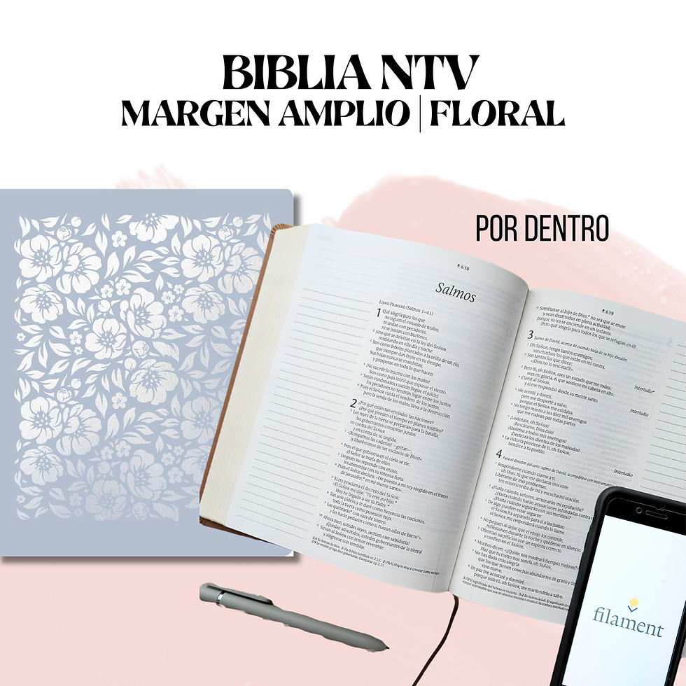 Thumbnail: Biblia de margen amplio NTV con Filament | FLORAL