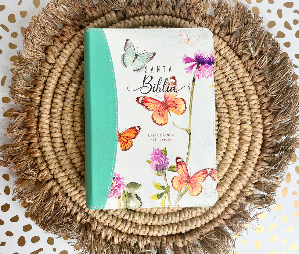 Biblia con Cierre Compacta Letra 11 puntos RV1960 con INDICES - MARIPOSAS
