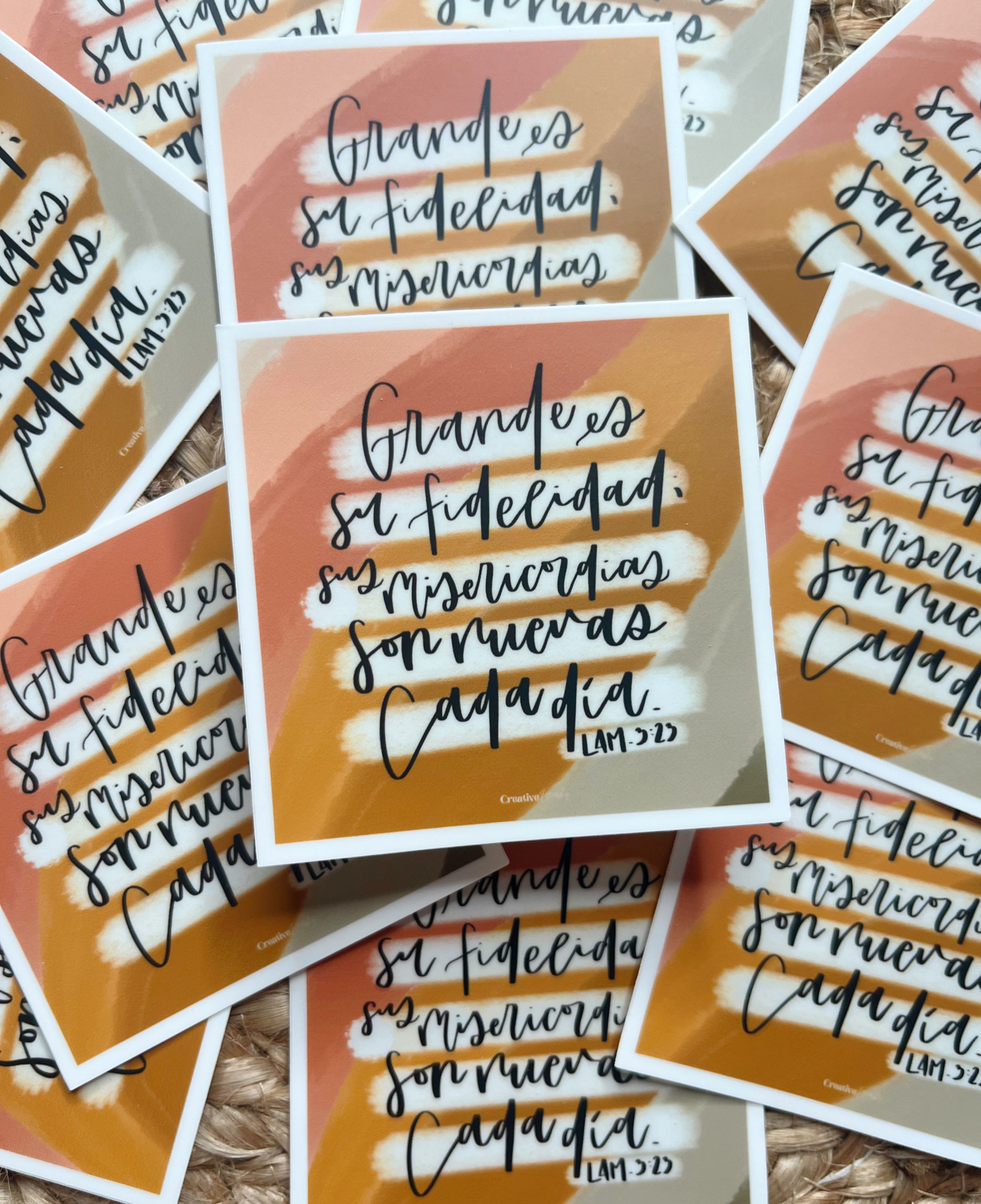 GRANDE ES SU FIDELIDAD | STICKER