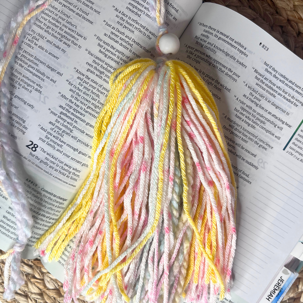 THE PROMISE | YARN TASSEL BOOKMARK