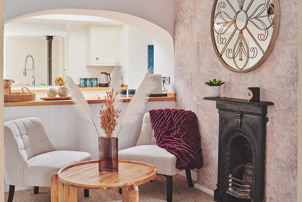 Inside of Boutique Quarters, lounge, part of The Lansdowne bed and breakfast in Bourton on the Water