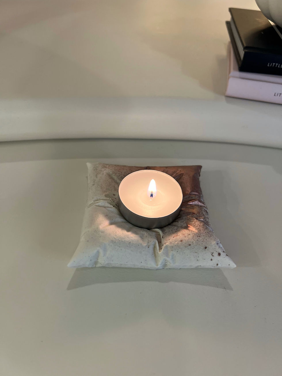 Thumbnail: Waxinelicht kussentje roségoud