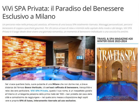Riconoscimenti e referenze ViVi SPA Privata Milano - Recensioni ViVi SPA Privata Milano