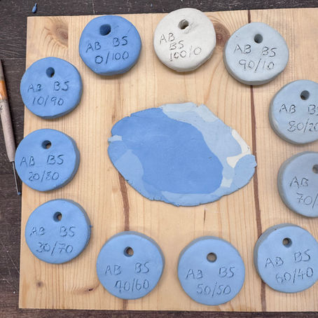 Clay line blend - Audrey Blackburn porcelain and Blue Sapphire porcelain