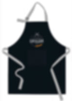 Schwarze Grillschürze mit "Born to Grill"-Aufdruck