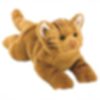 liegende getigerte Katze von Suki, naturgetreues Kuscheltier aus Plüsch