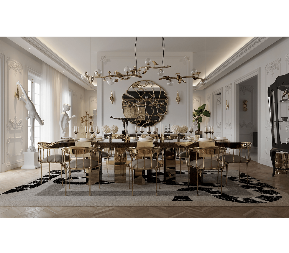 Thumbnail: empire dining table in luxury dining room