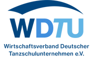 Logo des Wirtschaftsverband Deutscher Tanzschulunternehmen in drei Blautönen
