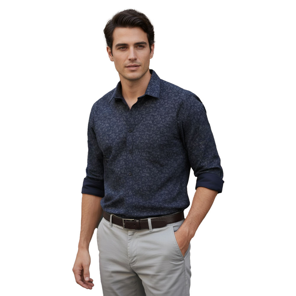 Men’s Geometric Print Casual Shirt