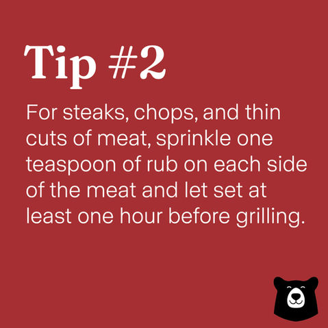Bear Creek Rubs cooking tip
