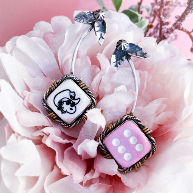 Thumbnail: Cry now or laugh later Cherry Dice earrings 🍒 🎲