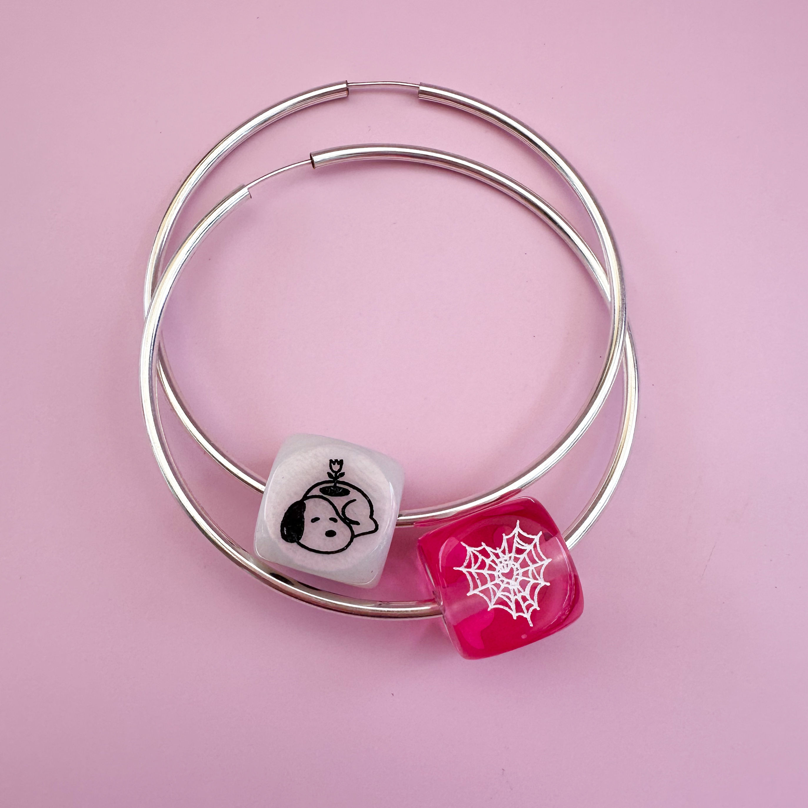 Large Endless Hoops Sterling Silver Hoops W/S