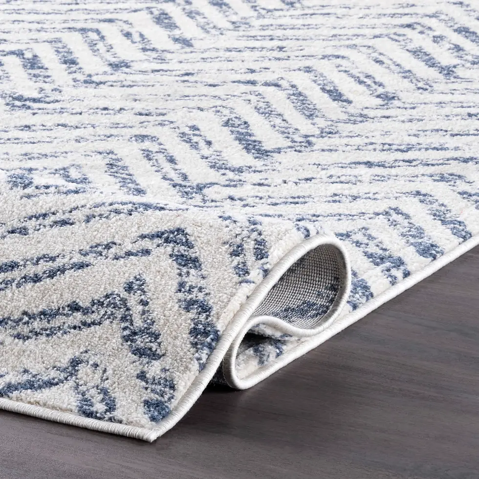 Thumbnail: Navy Geometric Area Rug