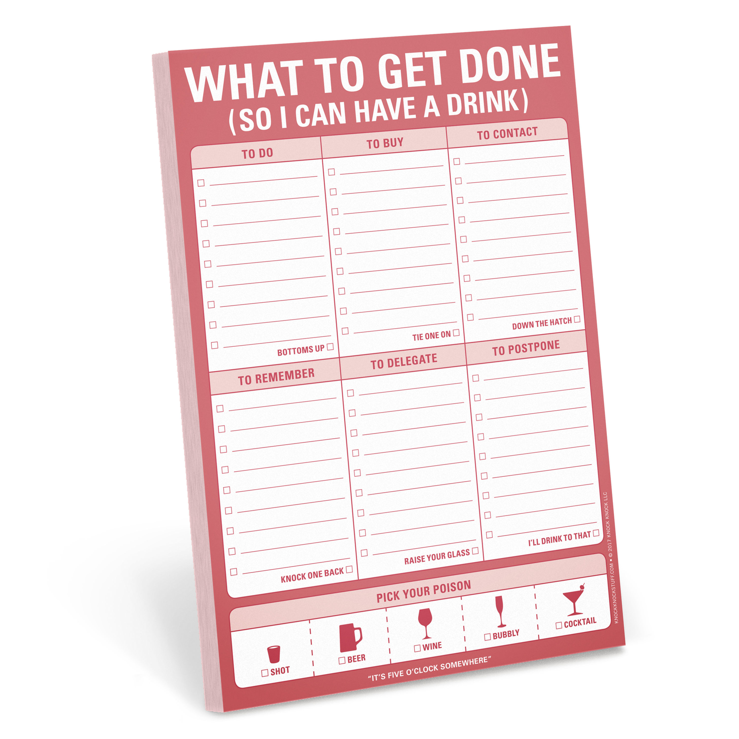 What to Get Done (So I can have a drink) Pad