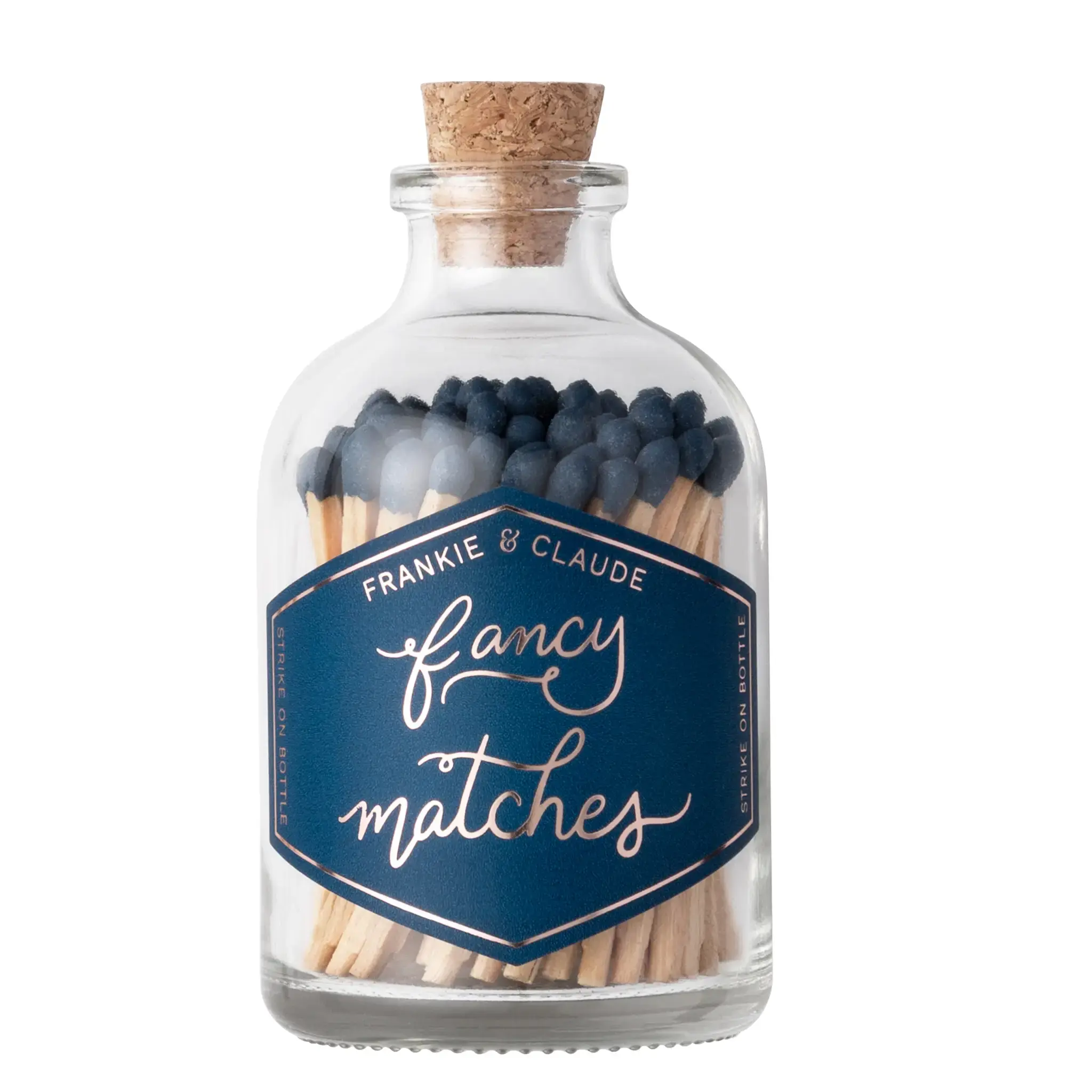 Fancy Matches: Navy Blue Small Match Jar