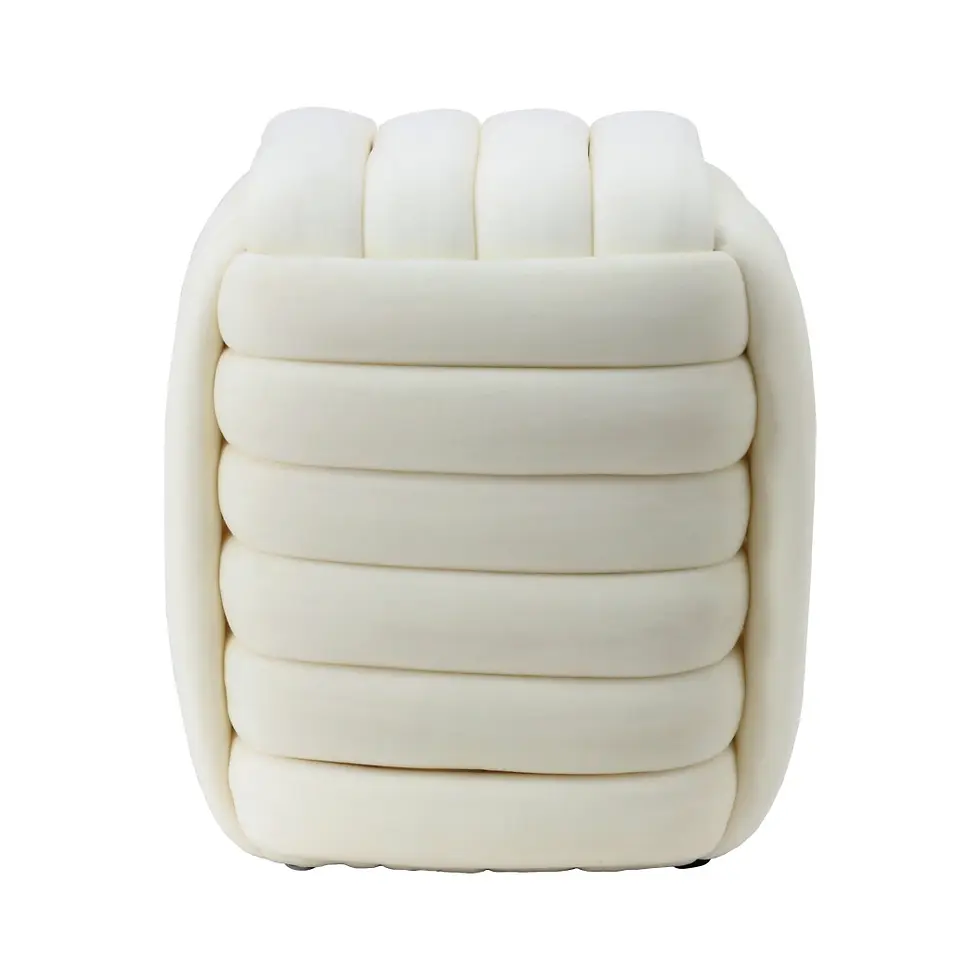 Thumbnail: Velvet Cube Knot Ottoman