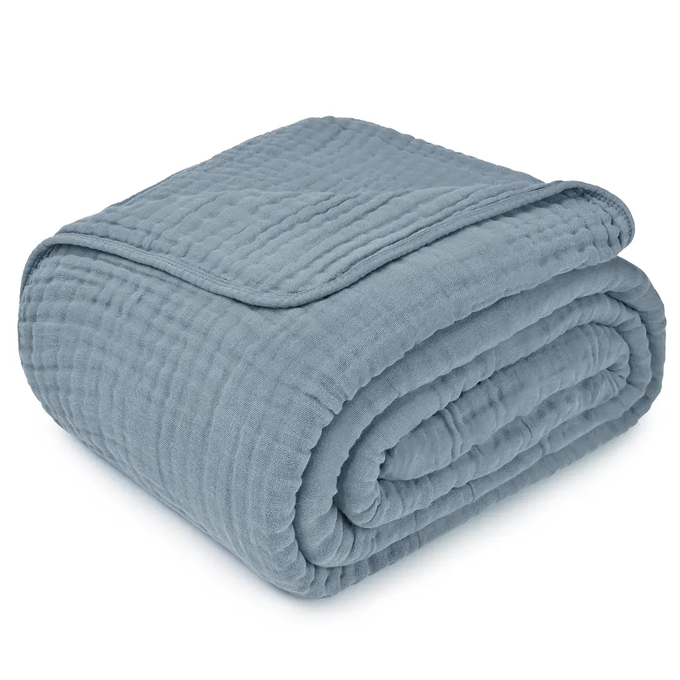 Thumbnail: Muslin Blanket blue
