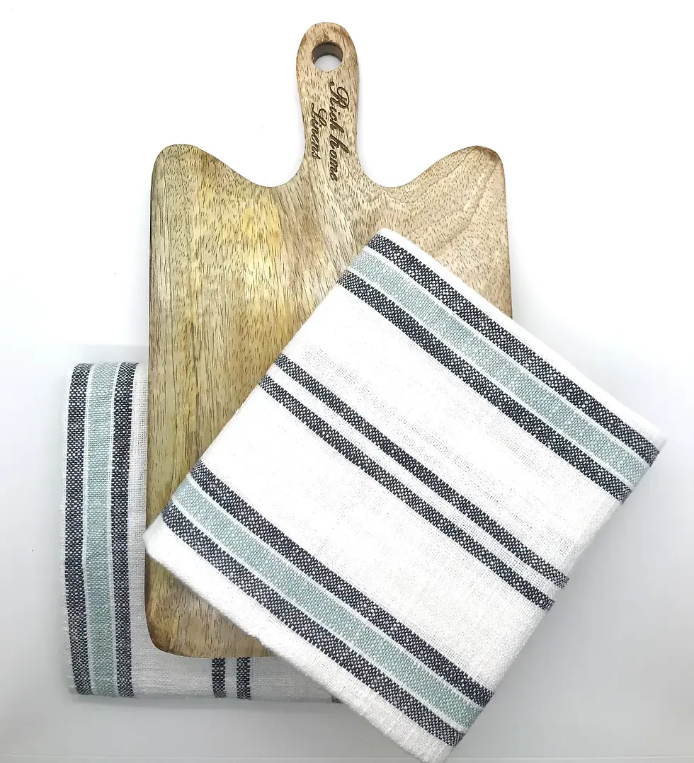 Thumbnail: cutting board with 2 kitchen towels