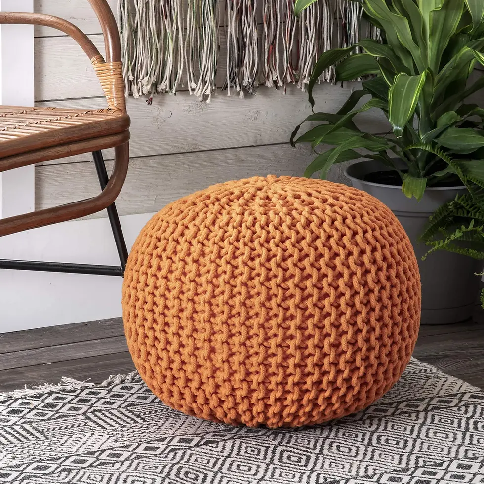 Thumbnail: Round Ottoman Pouf