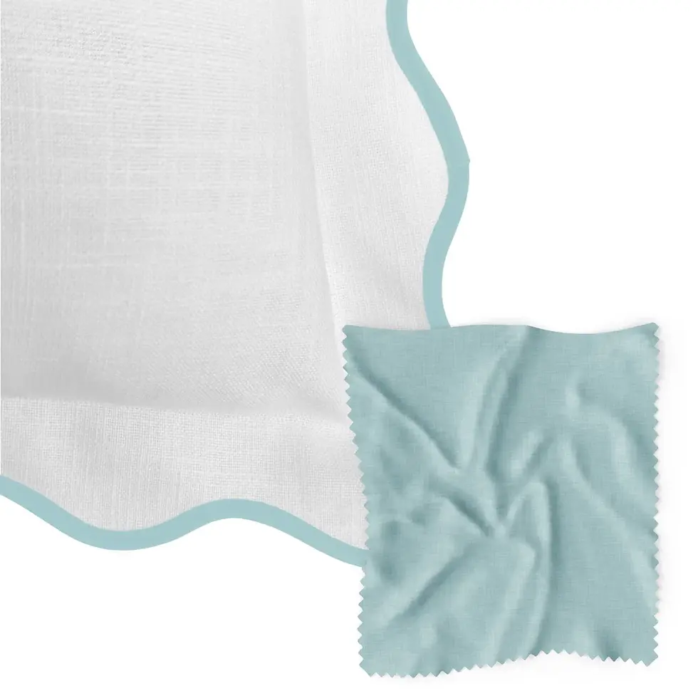 Laura Park Blue Scalloped Duvet Cover