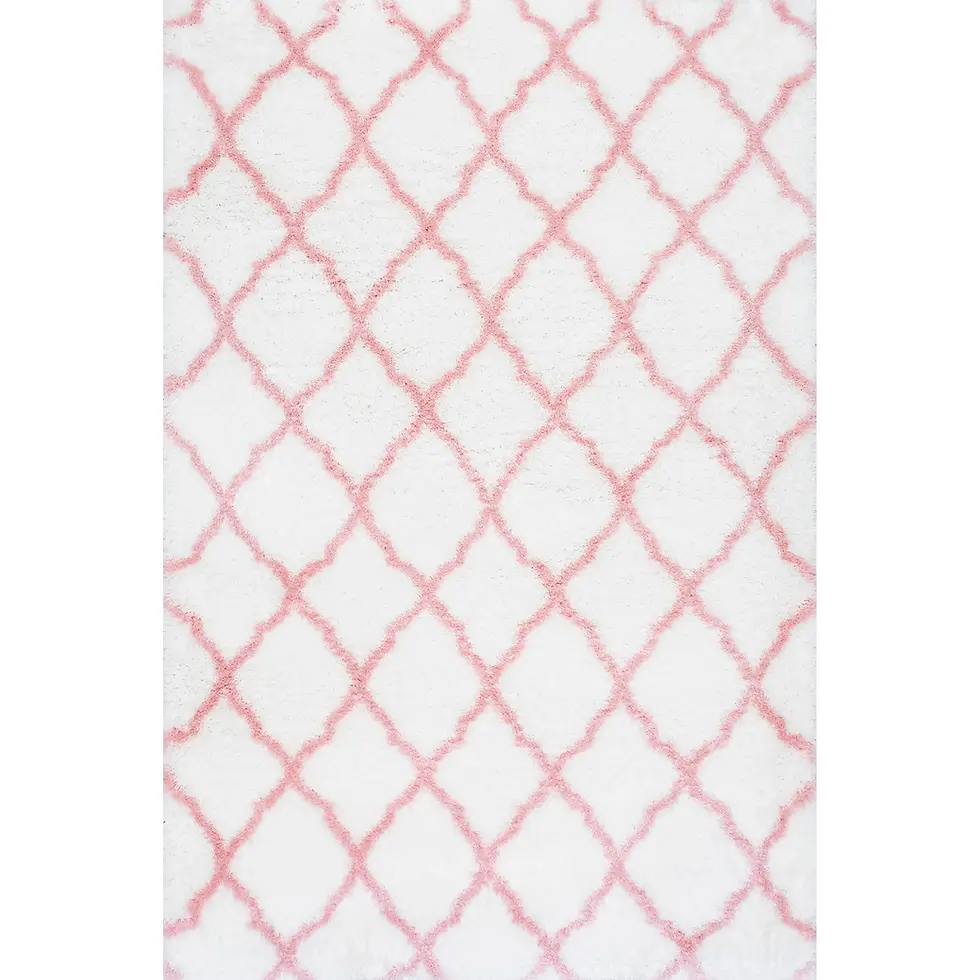 Thumbnail: Pink Diamond Shag Rug