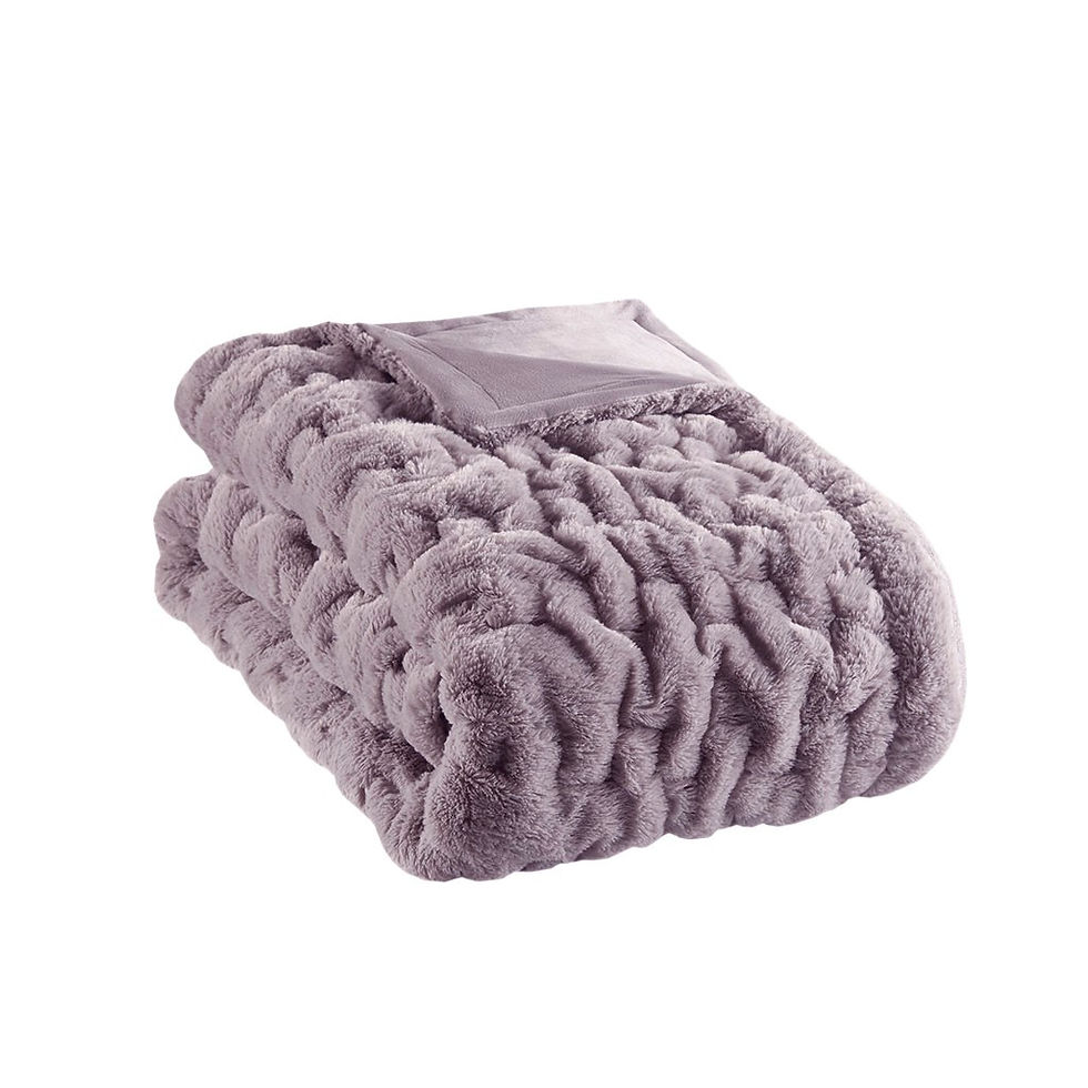 Thumbnail: Soft throw blanket lavender