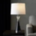 Black tie table lamp