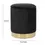 Thumbnail: Velvet Storage Ottoman black and gold