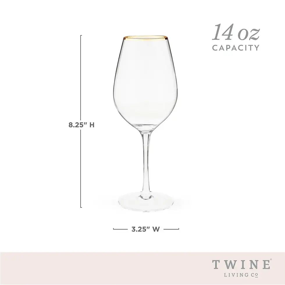 Thumbnail: Gold rim wine glass