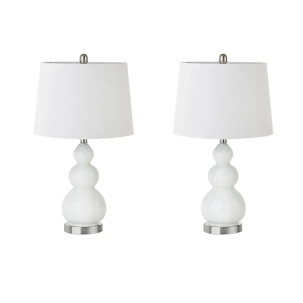 Set of 2 white lamps