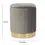 Thumbnail: Velvet Storage Ottoman grey and gold
