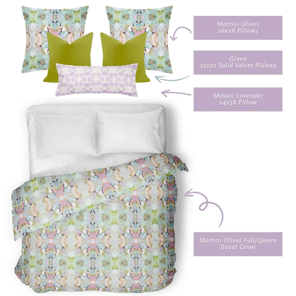 laura park martini olives duvet cover